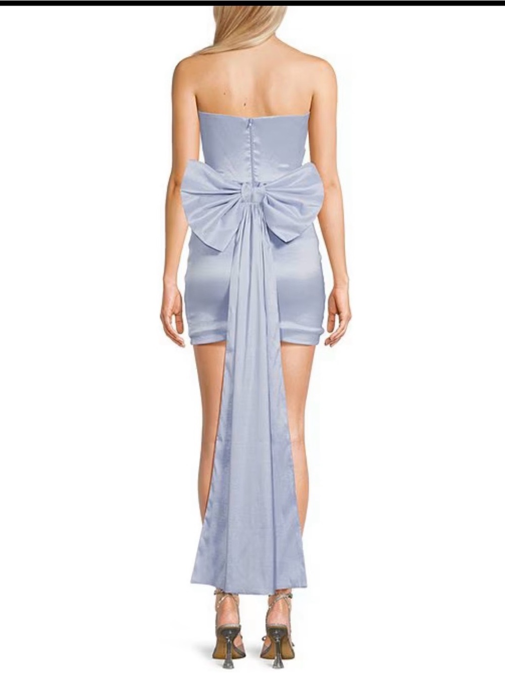 Short  baby blue formal dress